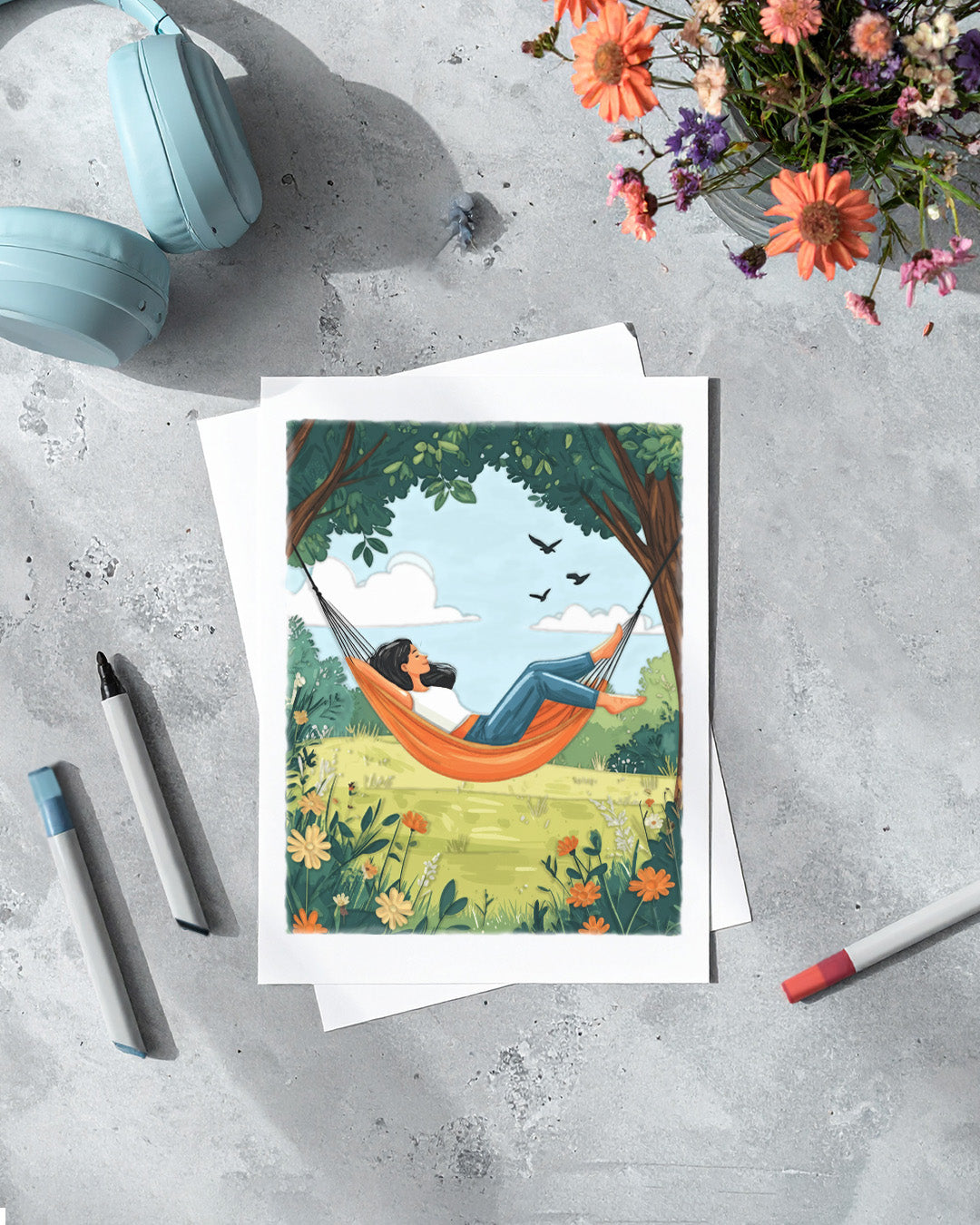 EN_ Slow and Good Vibes. Cozy and joyful scenes to color and relax.