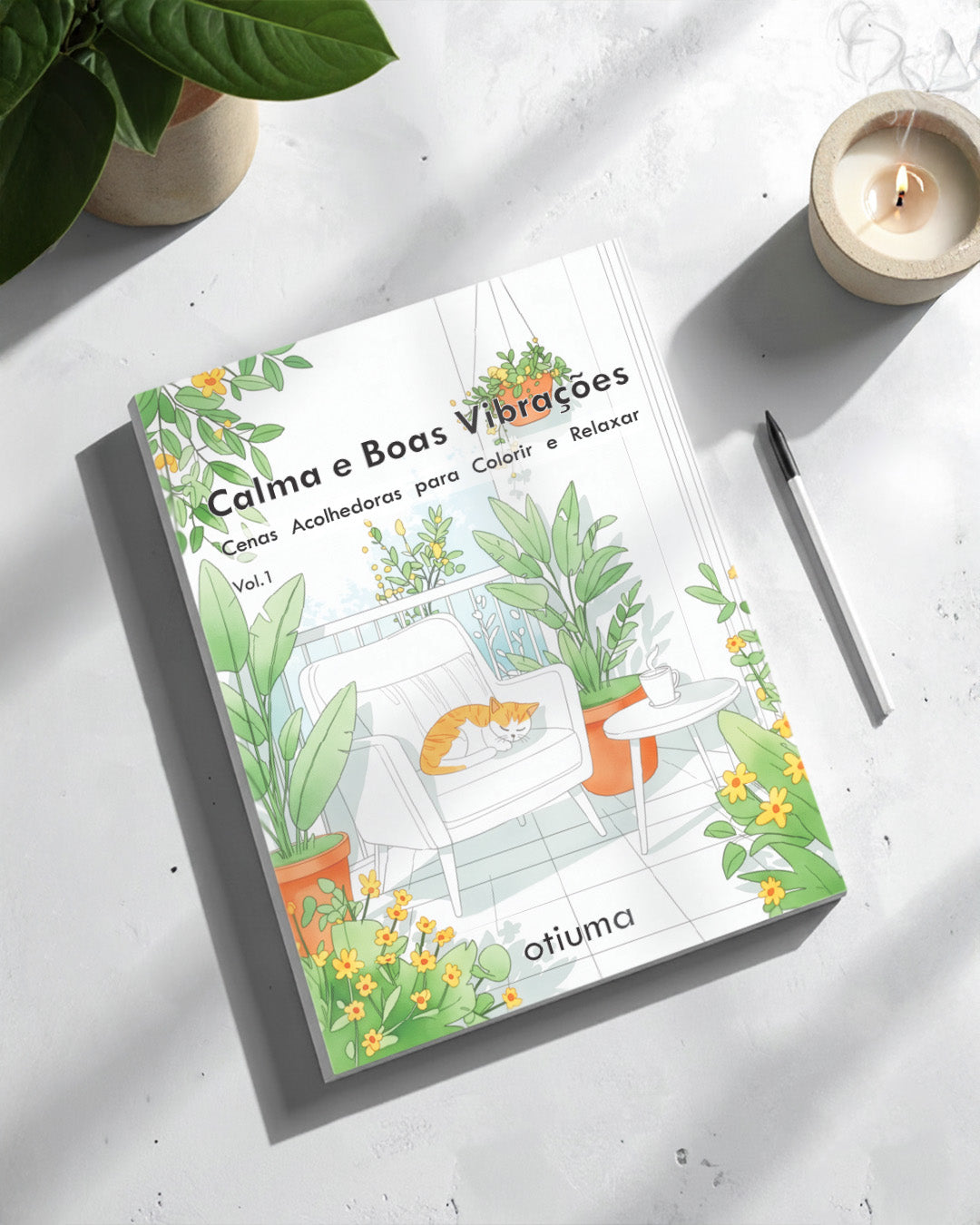 PT_ Calma e Boas Vibrações. Cenas acolhedoras para colorir e relaxar.