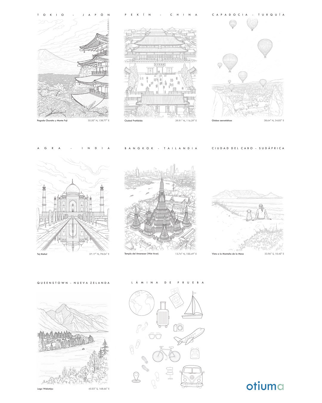 ES_ Pasaporte Creativo. 25 Destinos para Colorear y Relajarse.